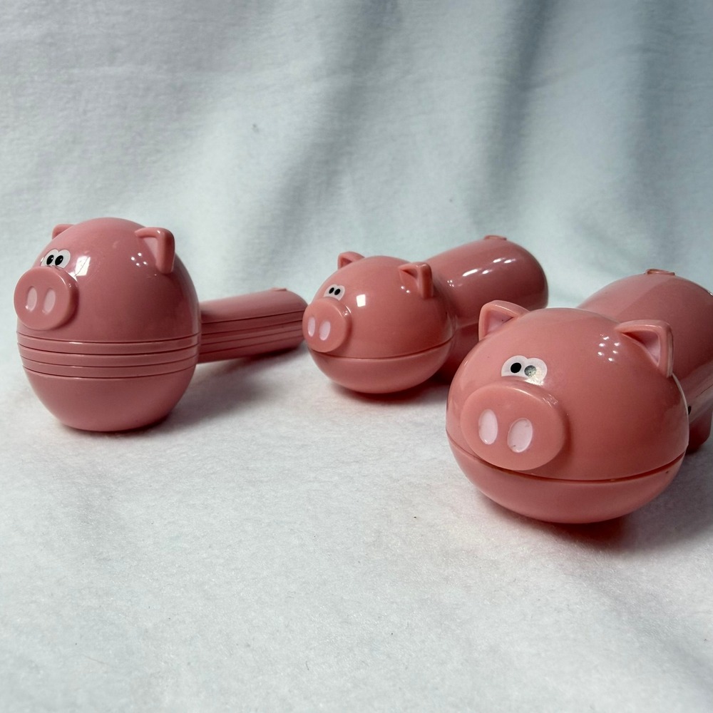 Joie Piggy Wiggy Pink Pig Measuring Spoons Set and 2 Bag Chip Clips Bundle